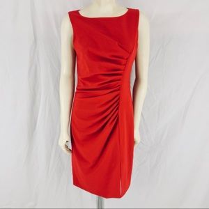 Calvin Klein Sleeveless Side Rouched Sheath Dress